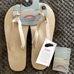 NEW Rainbow Women’s Cream Hemp Sandals Size Medium (6.5-7.5)